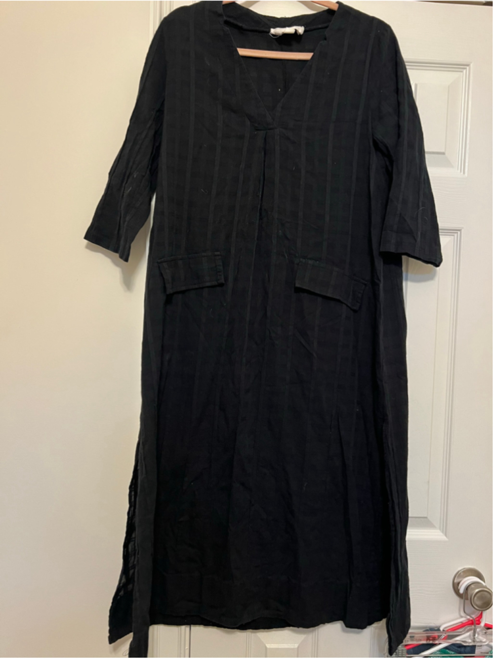 Women's Pomander Place Black Carolina Caftan Dress Size S